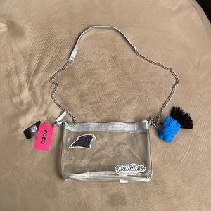 Forever Collectibles clear Panthers shoulder bag